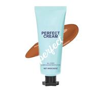 Fond De Teint Liquide,Beauty Creme All-Over Complexion Perfector,Teinte De Peau Waterproof Et Résistante Au Transfert,Fond De Teint Crème Cclongue Tenue,Anti-Cernes (Teint foncé, 80g)