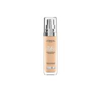 Fond de teint liquide True Match de L'Oréal Paris, soin de la peau infusé à l'acide hyaluronique, SPF 17, disponible en 40 teintes, nuance chaude de 3 D/3 W, 30 ml