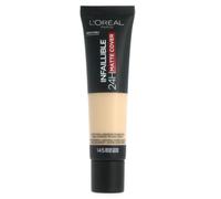 Fond de teint - L'OREAL PARIS - Infaillible Mat 24h - Fluide - Teinte 145 Beige Rosé - Fini mat longue tenue