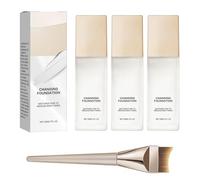 Fond de teint magique QPJUVC à effet changeant pour peaux matures - Base de maquillage BB crème légère et longue tenue, correcteur, teint chaud impeccable toute la journée (3)