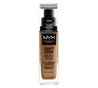 Fond de teint - NYX - Can't Stop Won't Stop - 30 ml - Couleur caramel - Haute couvrance