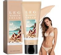 Fond de teint pour jambes et corps, waterproof, non-transfert, couverture totale, longue tenue, masque veines et imperfections, hydratant. (Ivory White)