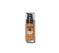Fond de teint Revlon, ColorStay Longue Tenue, peaux mixtes à grasses, 24H tenue + soin, formule enrichie en vitamine E, nourrissante et protectrice, SPF 15 N°360 Golden Caramel (30ml)