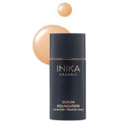 Fond de teint sérum bio | Végétalien, couverture à construire, sensation de seconde peau en apesanteur, résistant au transfert avec ingrédients de soins de la peau dans un emballage durable. Brillant