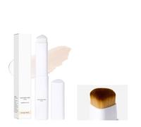 Fond de teint stick 2-en-1 à couleur changeante avec embout pinceau, léger, hydratant, mat, naturel, doux et non irritant, waterproof et longue tenue.