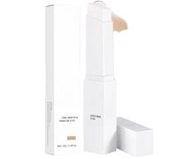 Fond De Teint Stick 2 En 1 Avec Pinceau, Fond De Teint Blanc Couvrant Imperfections Coréen, Maquillage Coréen 2 En 1 Hydratant à Couverture Modulable, Teint Naturel (Natural)