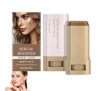 Fond de teint stick correcteur hydratant, baume de beauté, sérum teinté, couvrance totale, fini naturel, couvre les taches brunes, lisse les ridules, unifie le teint (Couleur blé)