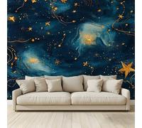 Fond D'Écran 3D Mural Ciel étoilé aquarelle constellations Papier Peint Intissé Tapisserie Murales Panoramique 3D Mur de Fond Tv Papier Peint Chambre Enfant Adulte Poster Murales 350x256Cm A170