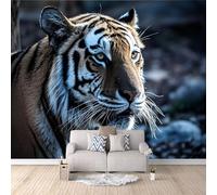 Fond D'Écran 3D Mural Tigre 500x280 cm, Animal Papier Peint Panoramique Effet 3D,Non-tissées Photo papier peint, pour Moderne Salon Chambre TV Fond