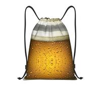 Fond D'Écran Bière PE Sac Pliable Sac À Dos À Cordon Réglable Sacs De Sport avec Cordon pour Sports Vacances Plage 39X46Cm