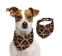 Fond d'écran Cool de guépard et de léopard,Bandanas pour Chien, écharpe en Coton, Bavoirs réglables pour Animaux de Compagnie,M