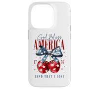 Fond d'écran God Bless America 1776 Terre Que J'aime Coque pour iPhone 14 Pro