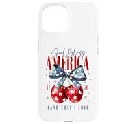Fond d'écran God Bless America 1776 Terre Que J'aime Coque pour iPhone 15