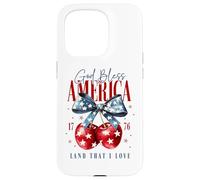 Fond d'écran God Bless America 1776 Terre Que J'aime Coque pour iPhone 15 Pro