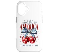 Fond d'écran God Bless America 1776 Terre Que J'aime Coque pour iPhone 16