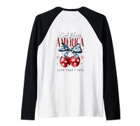 Fond d'écran God Bless America 1776 Terre Que J'aime Manche Raglan
