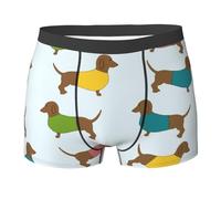 Fond d'écran Mignon avec Chien Teckel, sous-vêtements pour Hommes, caleçons Boxeurs Confortables, Doux et Extensibles pour Homme