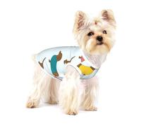 Fond d'écran Mignon de Chien Teckel,T-Shirt sans Manches en Coton pour Animaux de Compagnie, Gilet Respirant, Extensible et Doux,S
