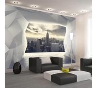 Fond D'Écran Mural 3D Autocollant Et Pelable Décoration Intérieure Fond D'Écran Grand Format Peinture Murale D'Art Paysage Urbain Au Coucher Du Soleil 200(W)X150(H)Cm Pour Le Bureau Du Bar Du -3023631
