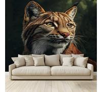 Fond D'Écran Mural Photo Home Fond D'Écran Photo 3D Personnalisé Fond D'Écran Mural Lynx roux Salon Tv Fond Mur Tissu non tissé Non-Adhésif Affiches Murales 300x210 cm