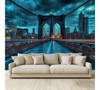 Fond D'Écran Mural Photo Home Fond D'Écran Photo 3D Personnalisé Fond D'Écran Mural Pont Brooklyn Salon Tv Fond Mur Tissu non tissé Non-Adhésif Affiches Murales 400x280 cm