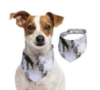 Fond d'écran Sheltie d'hiver,Bandanas pour Chien, écharpe en Coton, Bavoirs réglables pour Animaux de Compagnie,M