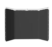 Fond d'écran vert pliable, infroissable, taille 2,4 m x 4 m, 240x400cm Noir