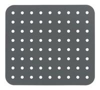 WENKO Fond d'évier rectangulaire Cristal Gris - Fond d'évier, particulièrement épais, Plastique, 27.5 x 1 x 31 cm, Gris