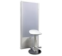 Fond flash PIP-PRO lumineux à poser au sol avec siège réglable en hauteur - Flash intégré avec synchro auto - Réglage coloris blanc ou gris (2 positions) idéal pour l'ANTS