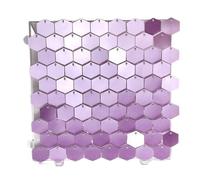 Fond Mural Scintillant Lot de 12, 16 ou 18 Panneaux Toile Fond hexagonaux à Paillettes for décoration Murale Mariage, d'anniversaire, Rideau Scintillant 30 x cm(Color 21,12pcs)