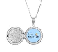 Fond Of You Crush On You Médaillon Art Déco Mode Collier Hold Photo Bijoux Cadeau d'anniversaire