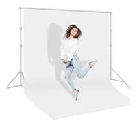 Fond Photo 1.8x2.8M UTEBIT Fond Blanc 100% Polyester Pliable Lavable Durable Toile de Fond Blanc pour Studio de Photographie, Vidéo, Télévision, Youtube, Zoom, Réunions en Ligne (Repassage Doux)