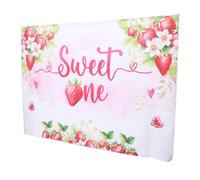 Fond Photo Garçon et Filles Fraise Rose 150x100 CM en Polyéthylène | Réutilisable, Résistant aux Plis et Facile à Nettoyer, pour Séances Photo, Chambre D’garçon et Filles, Fête