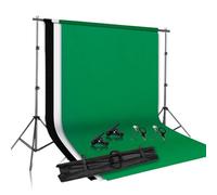 Fond Photographie Support de Toile Fond for Photographie avec kit Support Cadre d'écran Vert réglable for Studio Photo(Green,200x200cm)