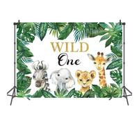 Fond photographique pour le premier anniversaire, thème jungle unique pour des occasions mémorables, décorations de fête d'anniversaire,