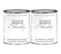 Fond Professionnel Anti-tanin/Anti-tache - biancoShabby® - 1 Litre (Lot de 2)