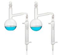 fond rond de la bouteille de verre de silicium à h Ballon de distillation tout en verre, condenseur serpentin à fond plat rond, purification en laboratoire(Flat bottom)