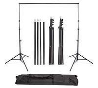 Fond Support Système, Support Système de Toile de Fond Support Fond 3x2m Réglable et Sac de Transport pour Photographie Portrait Objet Vidéo Studio