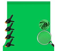 Fond Vert, Orthland Green Screen 3x3m / 9.8x9.8ft Fond Vert pour Video avec 3 Clips, Pliable de 100% Mousseline pour Photographie, Vidéo, Télévision et Décoration de fête
