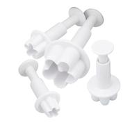 Fondant Cutter | Dishwasher Safe Gadget for Cookie Plunger 4 Pieces - Fonsdant Cake Cookie Plunger for Food Chsocolate Dessert Baking Decorating Kids Christmass