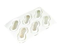 Fondant Mold | 6-Cavity Groundnut Shape Baking Flexible Cake Mould | Fondan