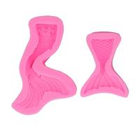 Fondant Moules 3D Princesse Fish Tail Pink Silicone Gake Decoration Kit Easy Demolding DIY Faution de cuisine outil