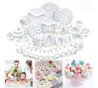 Fondant Outils Ensemble, BETOY 33 Pièces Fondant Piston Cutter Emporte-Piece Coupeurs Et Plongeurs Ustensiles pour Décoration de Gâteau pour Décoration Sucre, Biscuit, Gteau