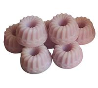 Fondant Parfumé Naturel, bougie sans mèche, en Forme Mini gateau, Cire d'Abeilles et de Colza, Fragrance Monoï, 20g (Fleur de Tiarée)