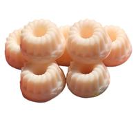 Fondant Parfumé Naturel en Forme Mini gateau, Cire d'Abeilles et de Colza, Fragrance Monoï, 20g (Fleur de Lotus)
