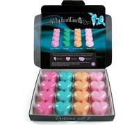 Fondant Parfumé Pour Bruleur-Assortiment De 16 Tartelettes En Forme De Coeur,4 Pcs De Chaque Parfum Maison Lady 1 Million,Sauvage,La Vie Est Bell