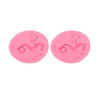 Fondant Silicone Moule alimentaire Grade sans odeur sans odor moule de décoration de gâteau de bricolage doux pour les projets d'artisanat 2 pcs pour gâteaux d'anniversaire (Type 3)