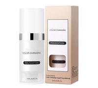 Fondation à changement de couleur, formule de couleur de couleur intelligente 12 ml fondation S-kin mature, maquillage de fond de teint, hydrate et cache profondément les imperfections, la couverture