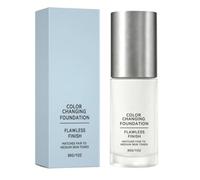 Fondation Liquide Hydratant Naturel Maquillage, Hydratation Antibrillance Longue Tenue, Formule Légère & Anti-Eau, pour Peaux Normales à Sèches et Mixtes，Fini Naturel Peau Nue