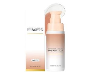 Fondation Teint Changeant - 30ml Fluide Čouvrance Totale Correcteur Carnation Adaptatif Maquillage Hydratant Protection Solaire Base Légère Tenue Longue Usage Quоtidien